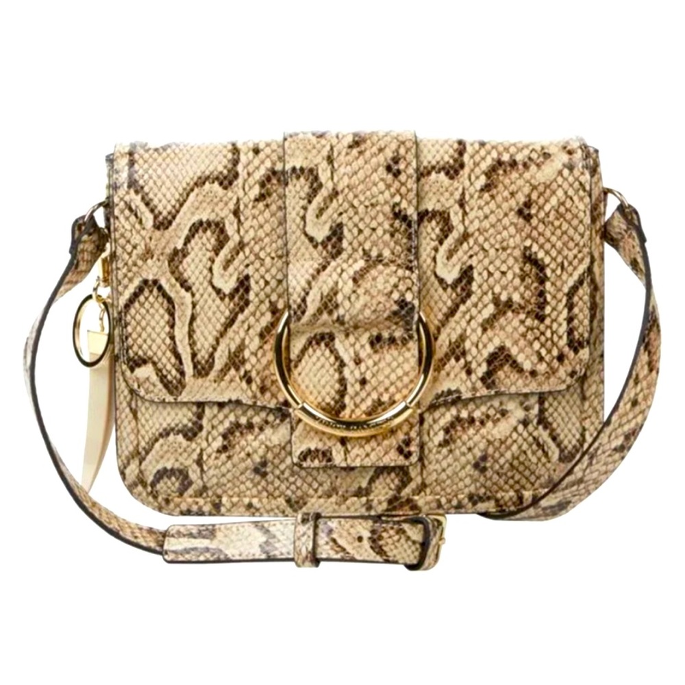 Vince Camutto Caia Leather Sneak Embossed Strap Cross Body Made in 2020